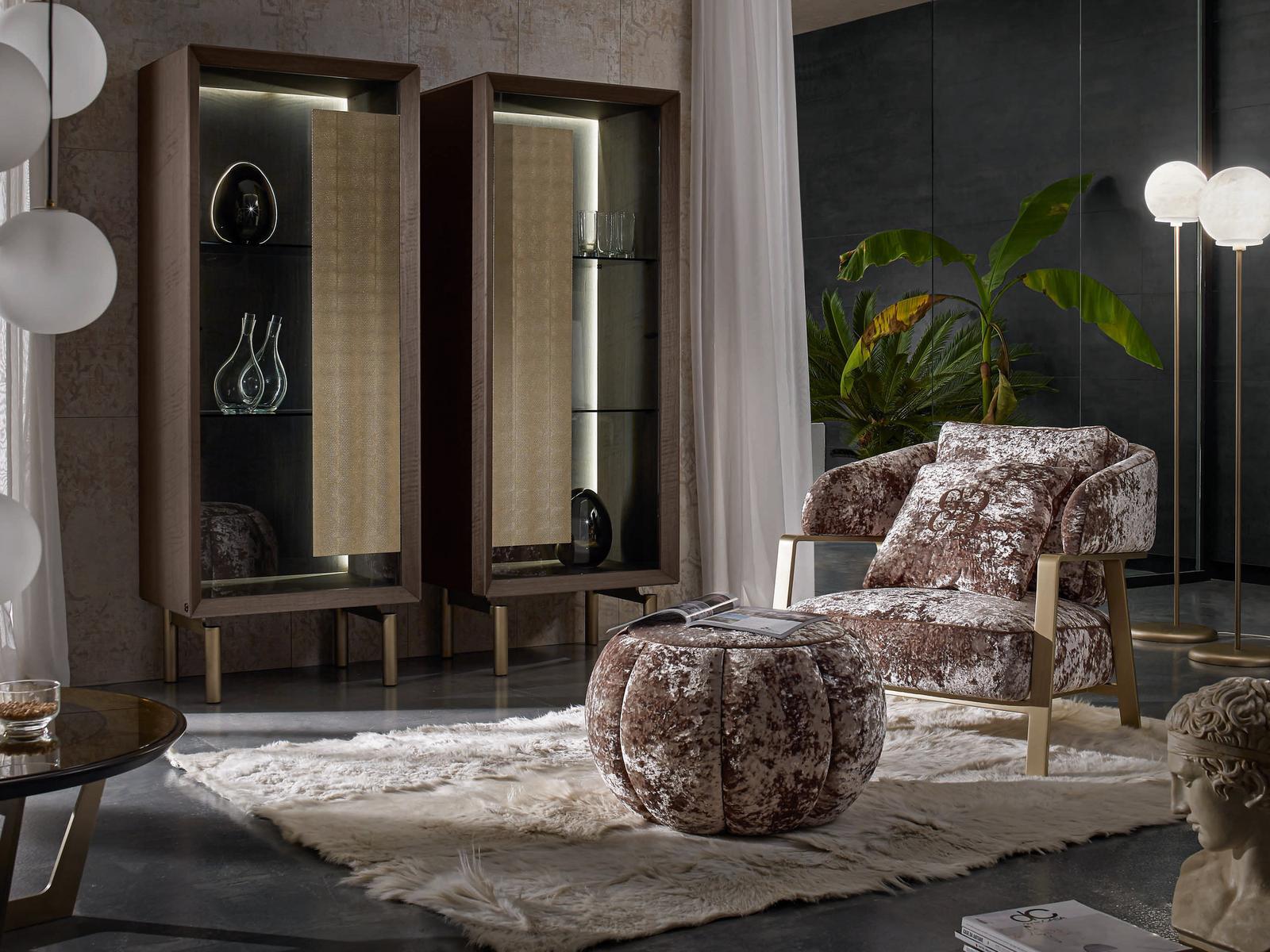 OSCAR Round fabric pouf