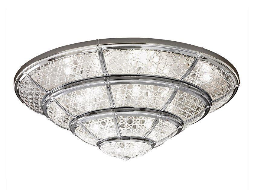 GIOTTO 1898/22PL-C Chrome ceiling light with crystal glass