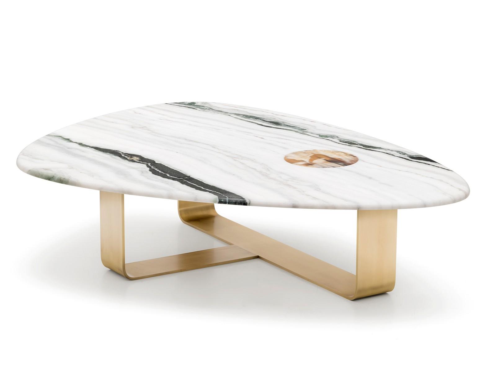 DEMETRA 7007 Low triangular marble coffee table