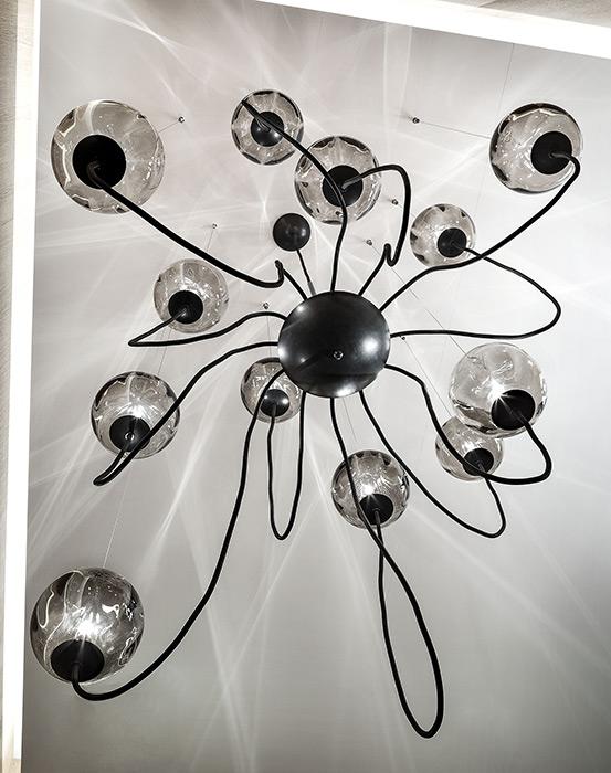 PUPPET SP 12 P Blown glass pendant lamp