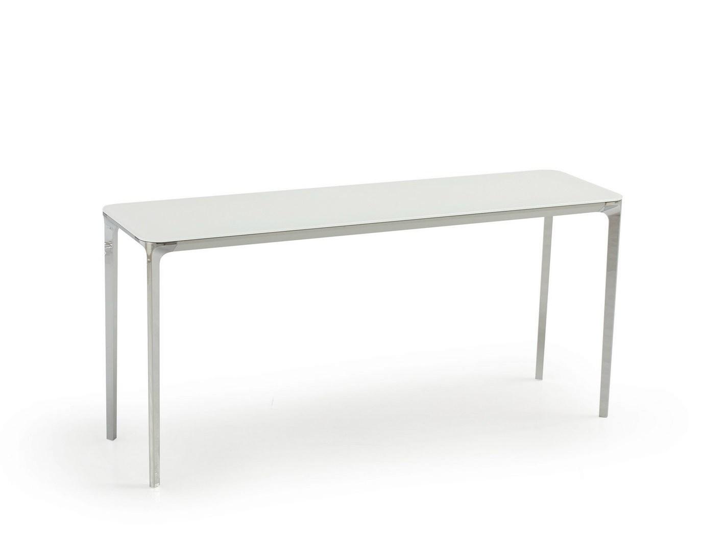 SLIM 4 LEGS Rectangular glass console table