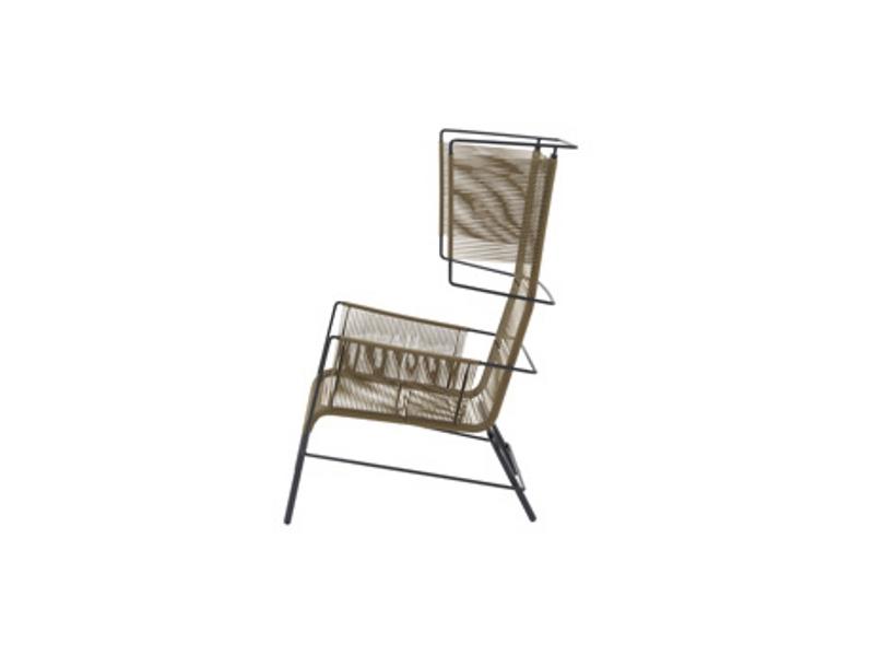 FIFTY Garden armchair with footstool