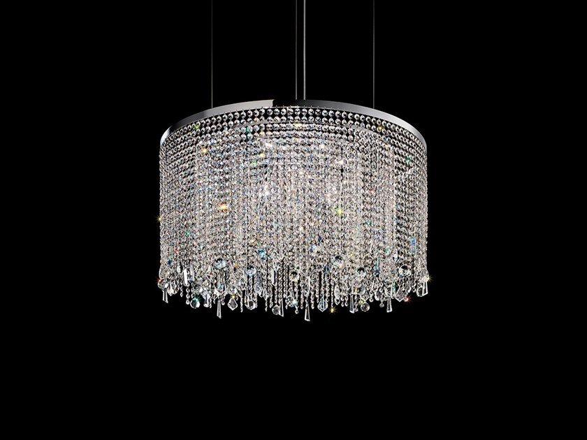 IMPERO &AMP; DECO VE 811 S12 RD Incandescent metal pendant lamp with crystals