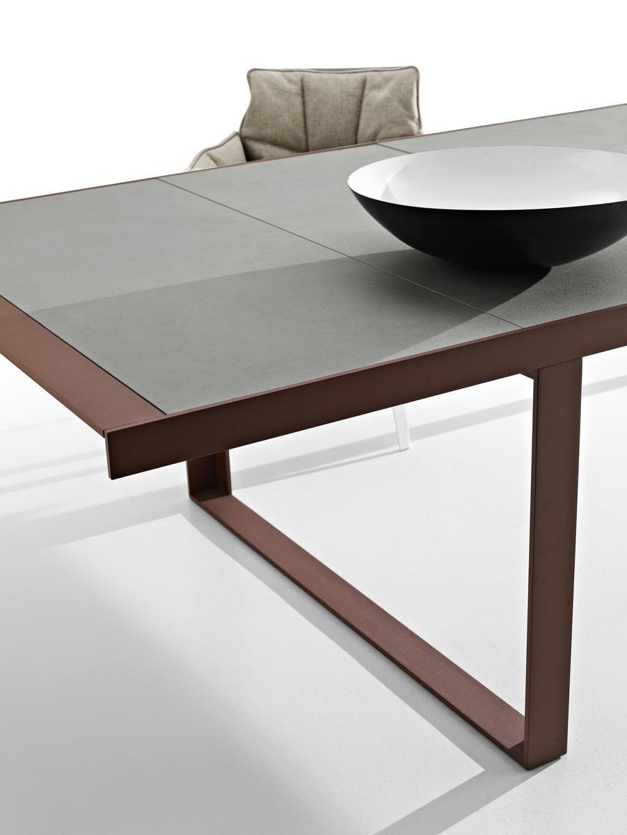 CANASTA Rectangular porcelain stoneware garden table