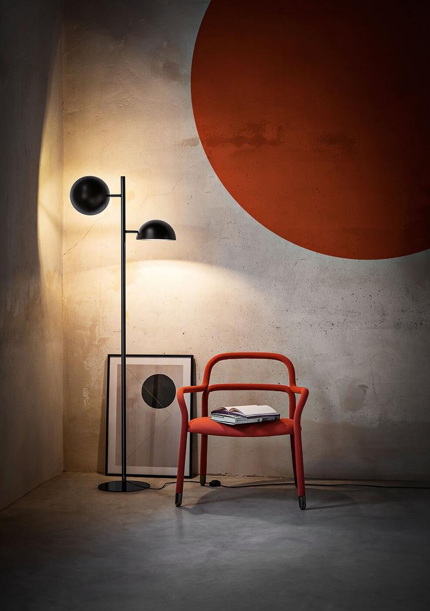 CHARLOTTE Direct light adjustable painted metal floor lamp