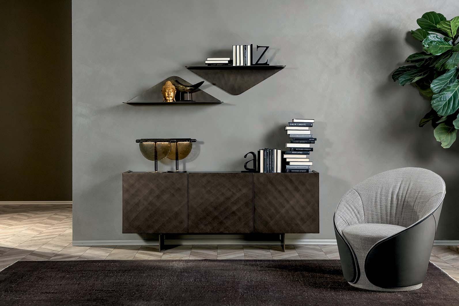 COATED Wooden sideboard with doors