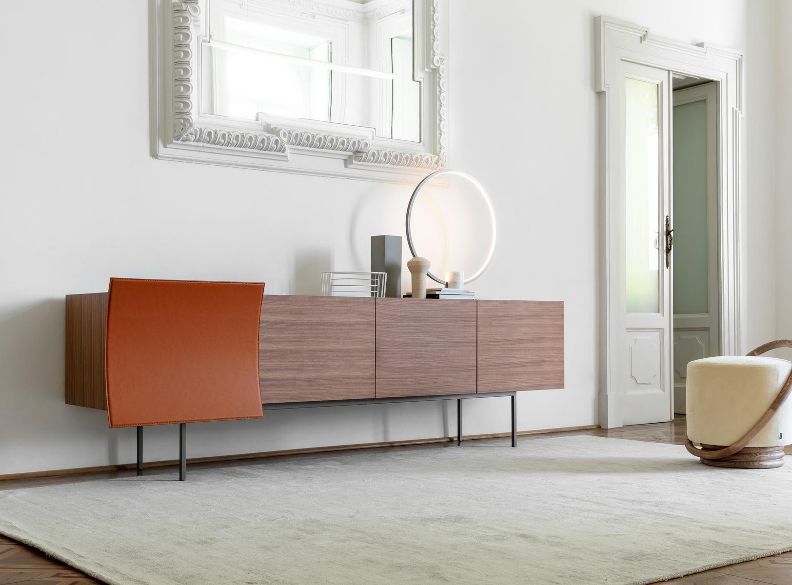 BILBAO Canaletta walnut sideboard with doors