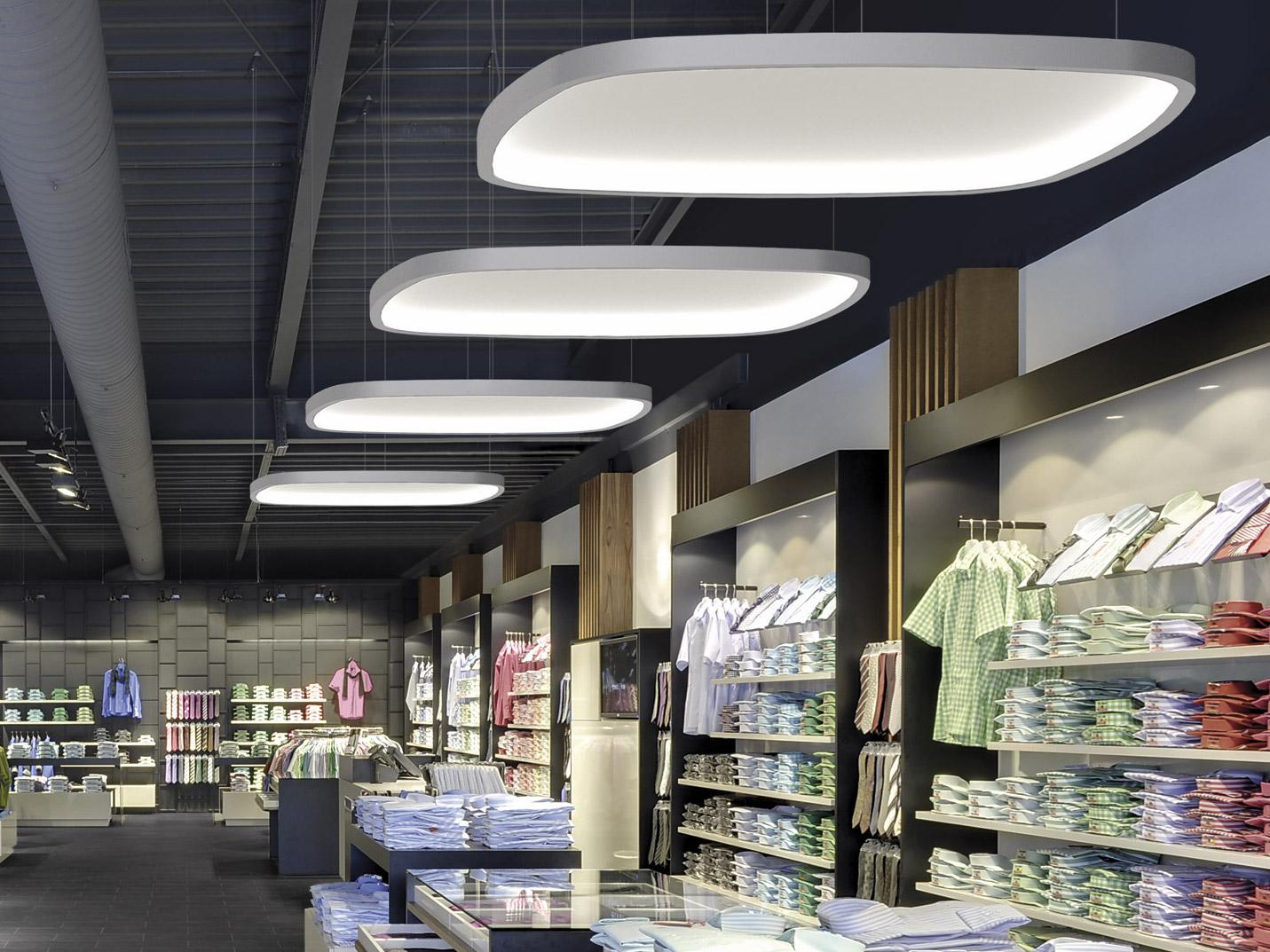 SOFT QUADRA LIGHT + ACOUSTIC LED aluminium pendant lamp