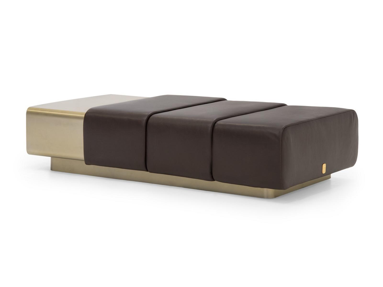 CIGAR Leather pouf / coffee table
