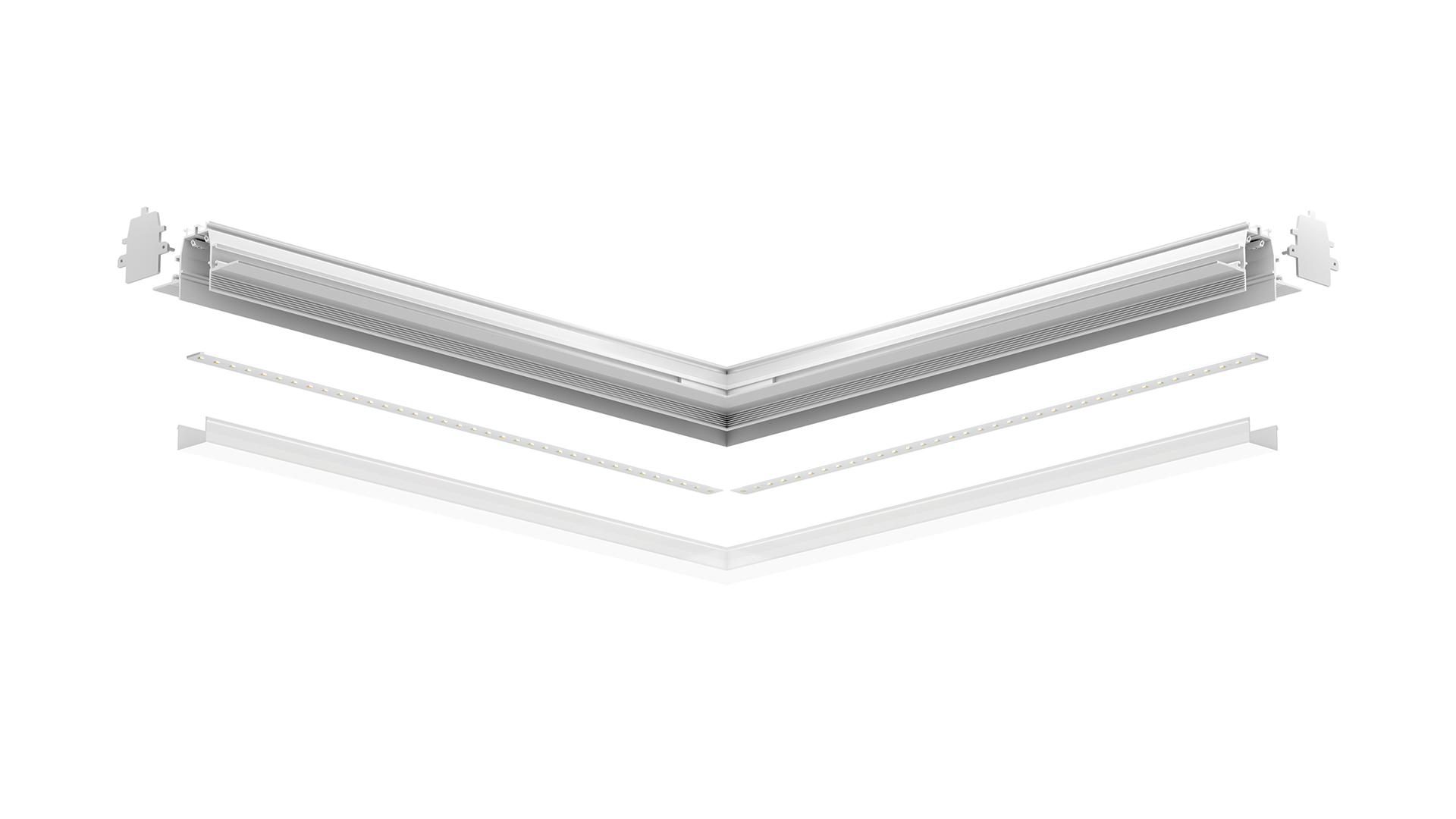 BRIGHT LINE Aluminium linear lighting profile for LED modules