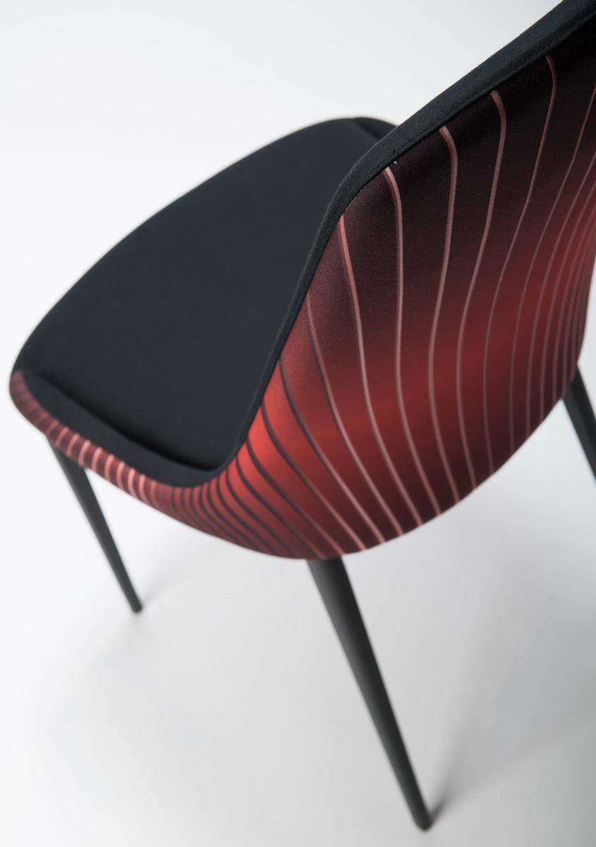SOFIA Upholstered high-back fabric chair