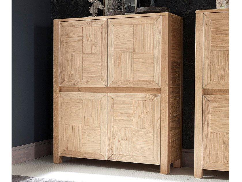 BREAK Oak highboard with doors