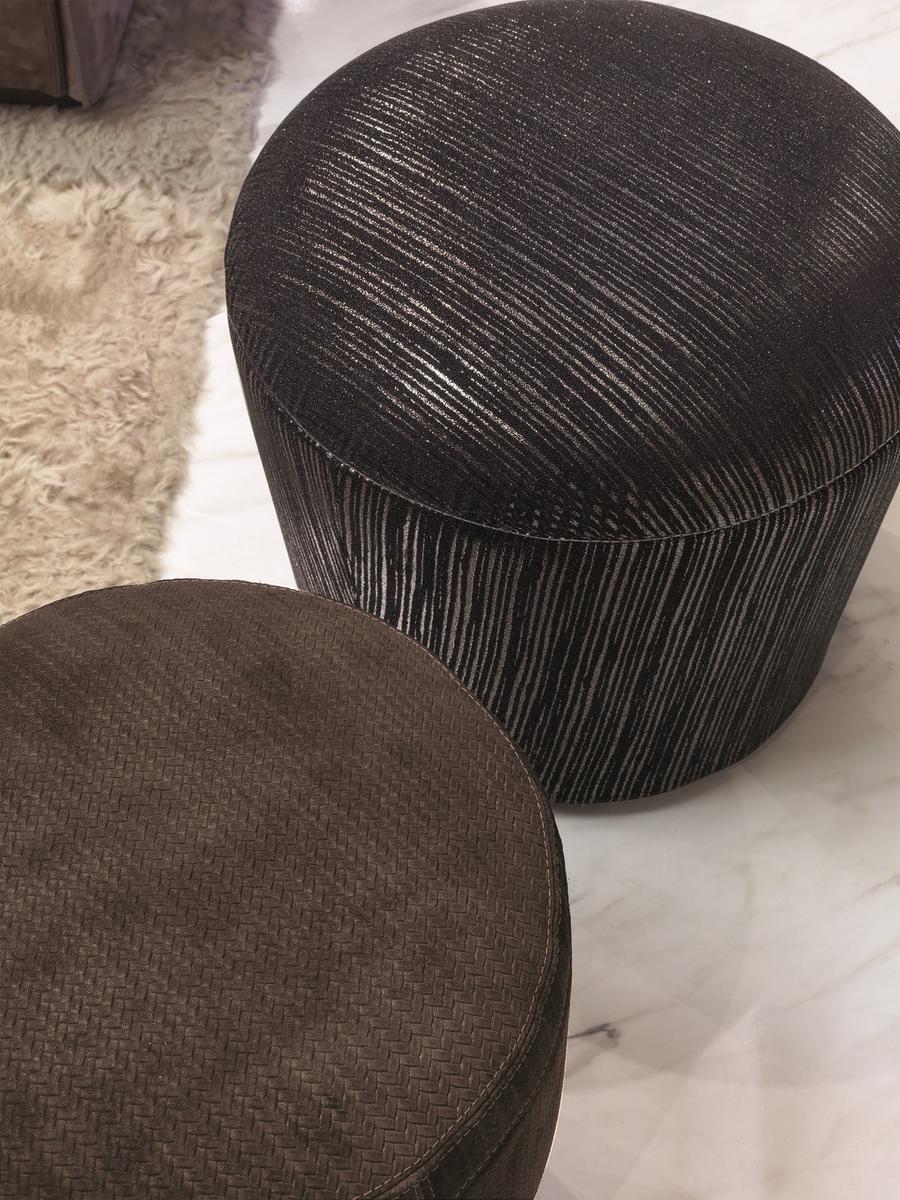 GODWIN Round fabric pouf
