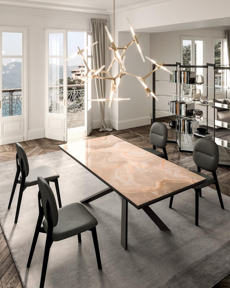 GIOTTO Open back leather chair