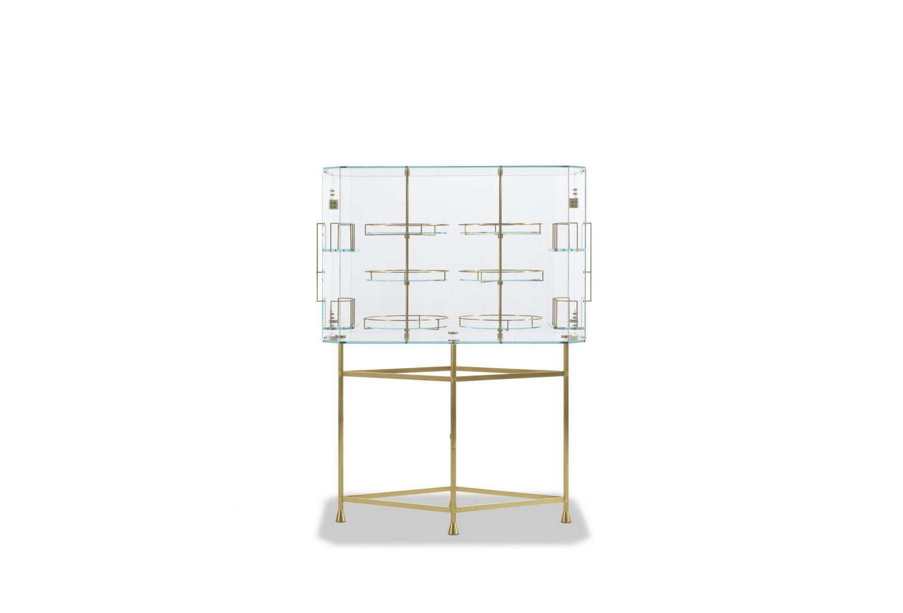 FLOAT Glass bar cabinet