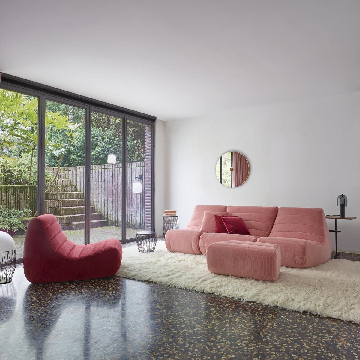 SAPARELLA Modular fabric armchair with removable cover