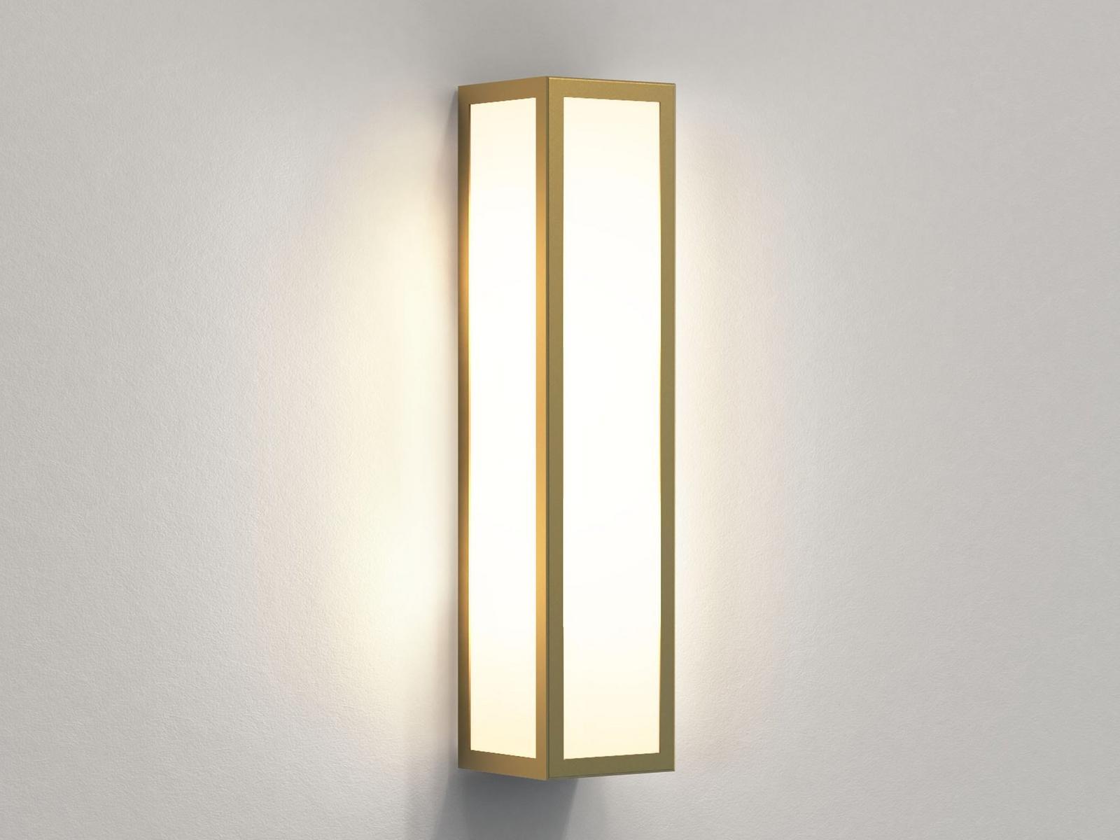 SALERNO LED outdoor wall light made of brass and glass