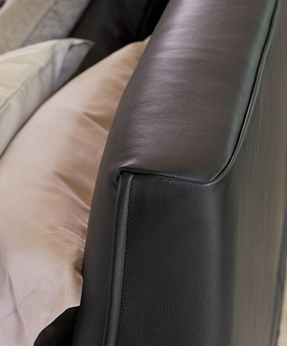 ICON Upholstered fabric double bed with removable cover