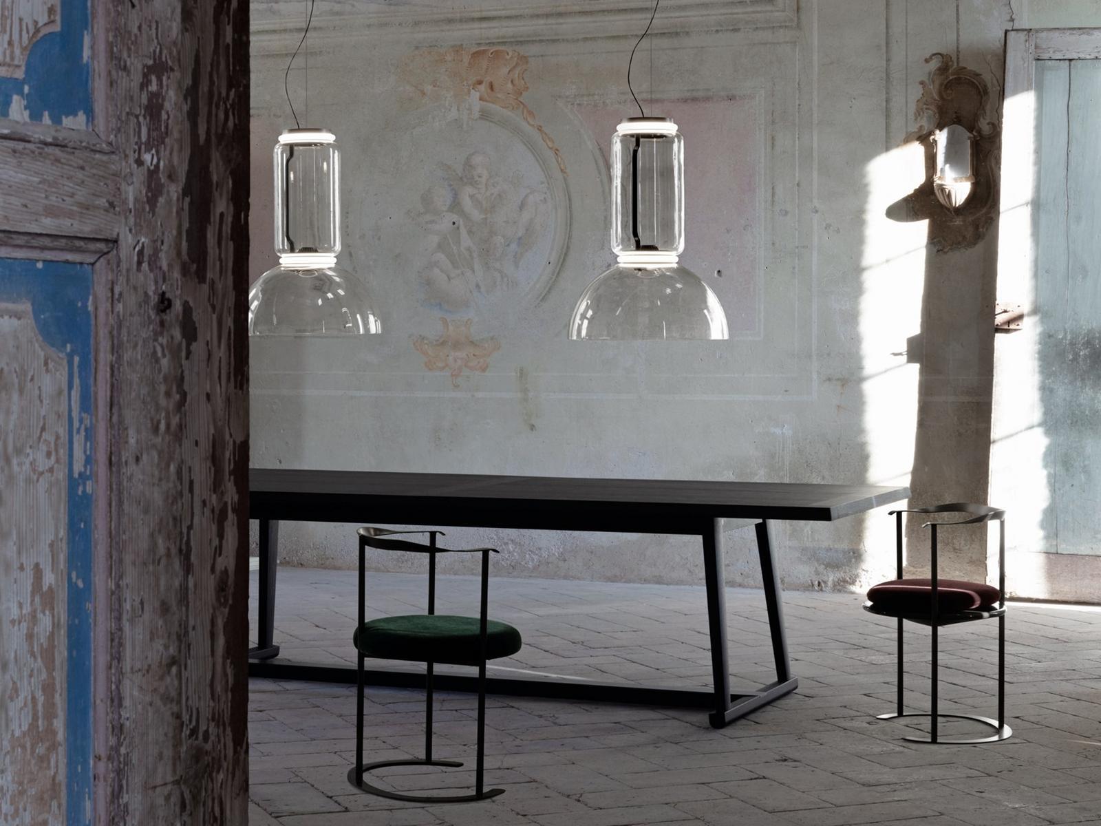 NOCTAMBULE BOWL LED direct light Blown crystal pendant lamp