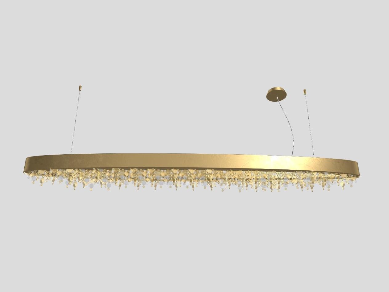OLÁ S8 OV210 LED metal pendant lamp with crystals