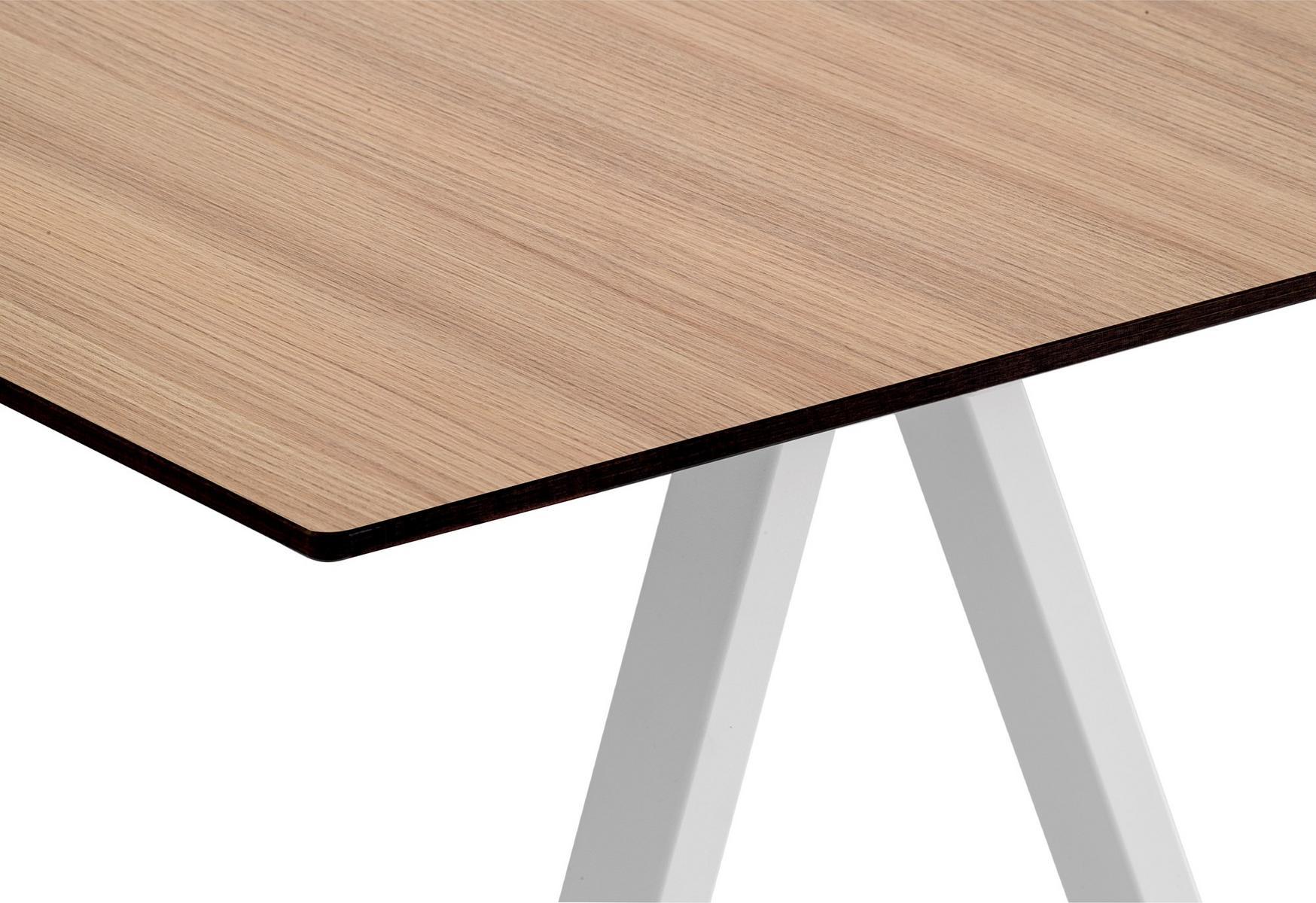 ARKI-DESK Table with steel trestle legs and solid laminate top