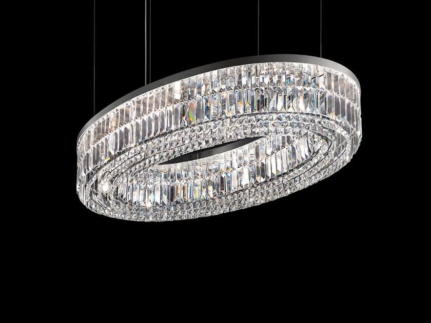 IMPERO &AMP; DECO VE 760 S OV Incandescent metal pendant lamp with crystals