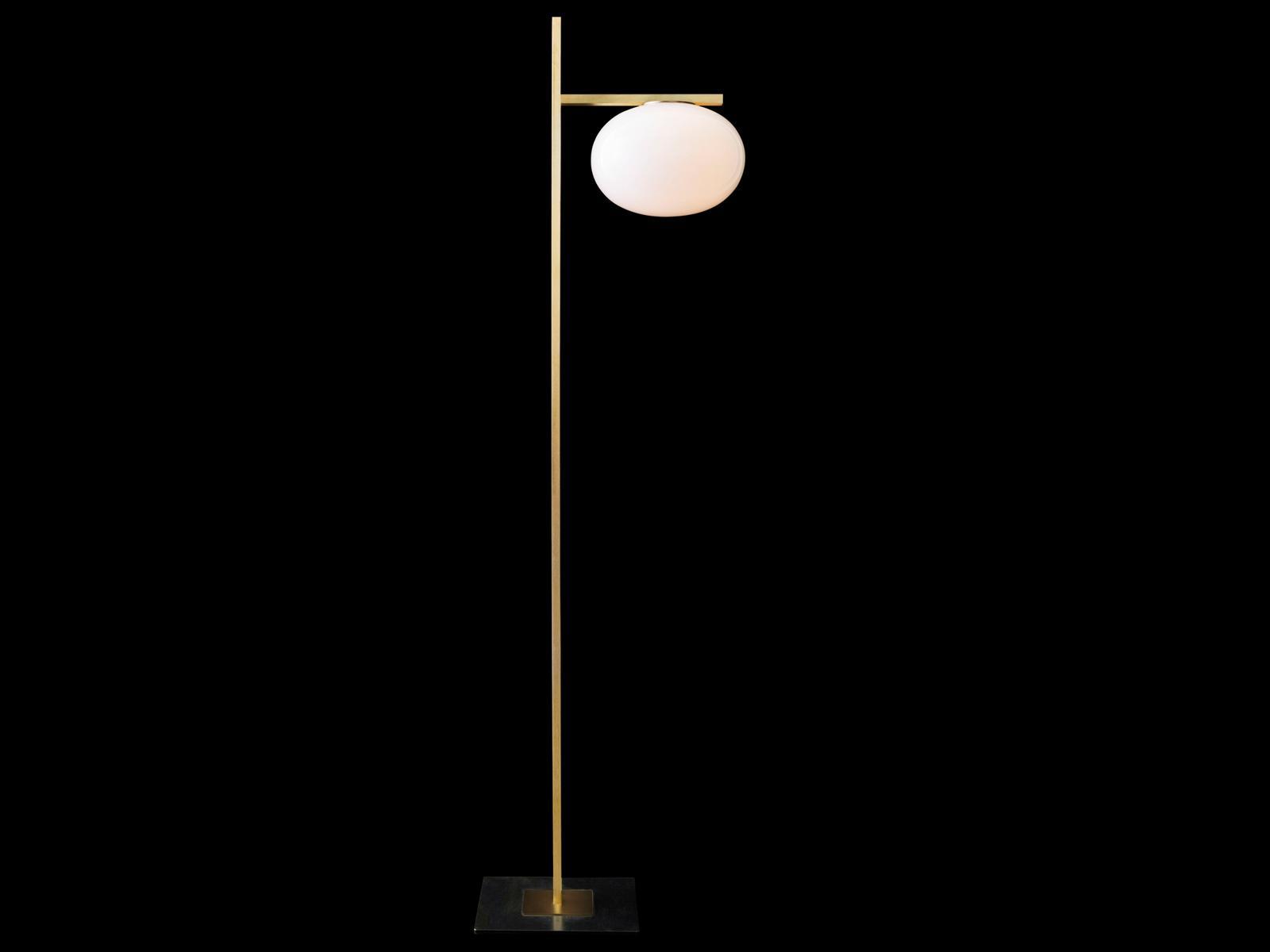 ALBA - 382 Brass and glass floor lamp