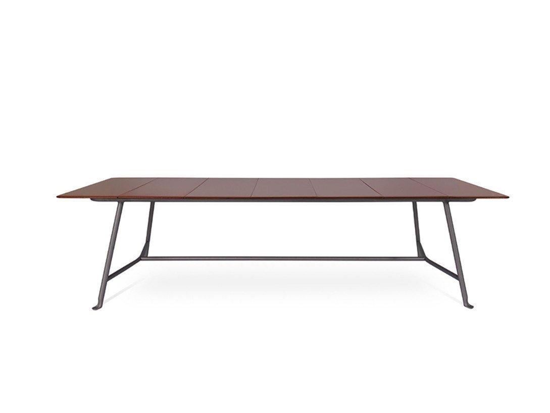 BOREA Rectangular garden table with lava stone