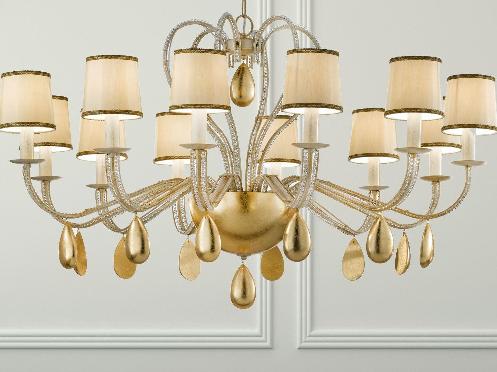 NOBLESSE 12 Metal chandelier with crystals