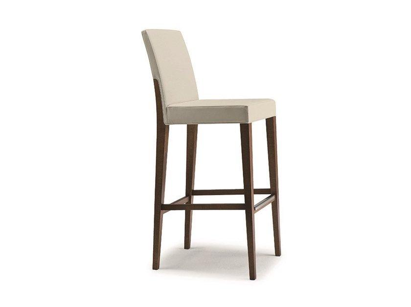 EDDIE High fabric stool with footrest