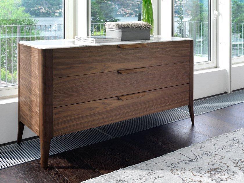 ZIGGY 3 Walnut chest of drawers