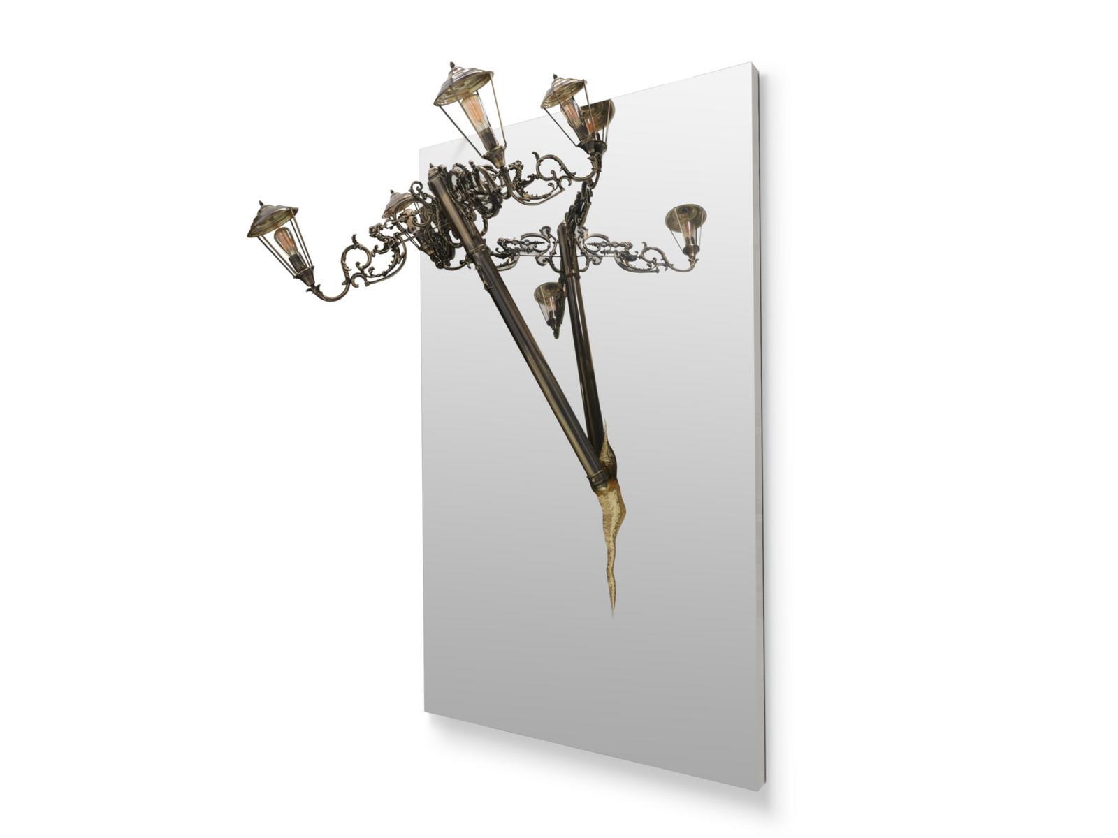 LUMIERE RECTANGULAR Rectangular wall-mounted mirror with integrated lighting
