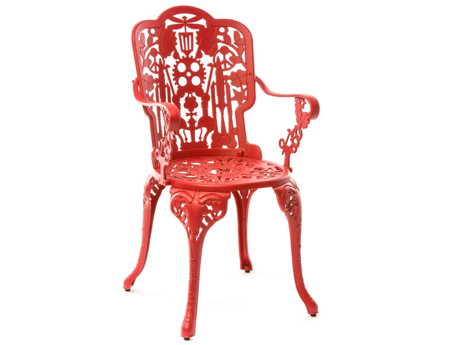 INDUSTRY Aluminium garden chair with armrests