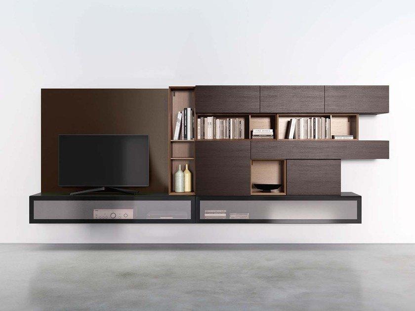 PEOPLE P453 Sectional wall-mounted modular storage wall