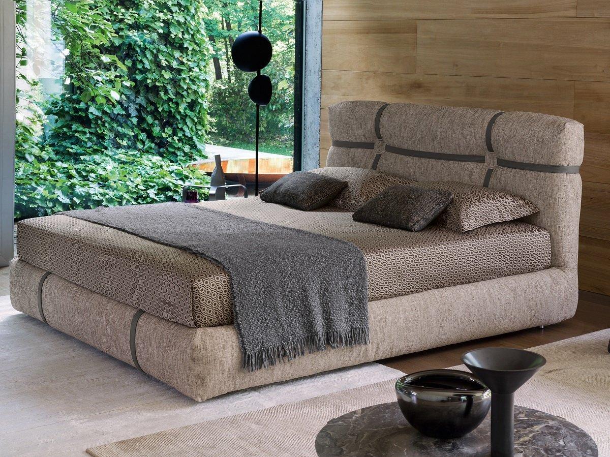 NEW BOND Upholstered leather double bed
