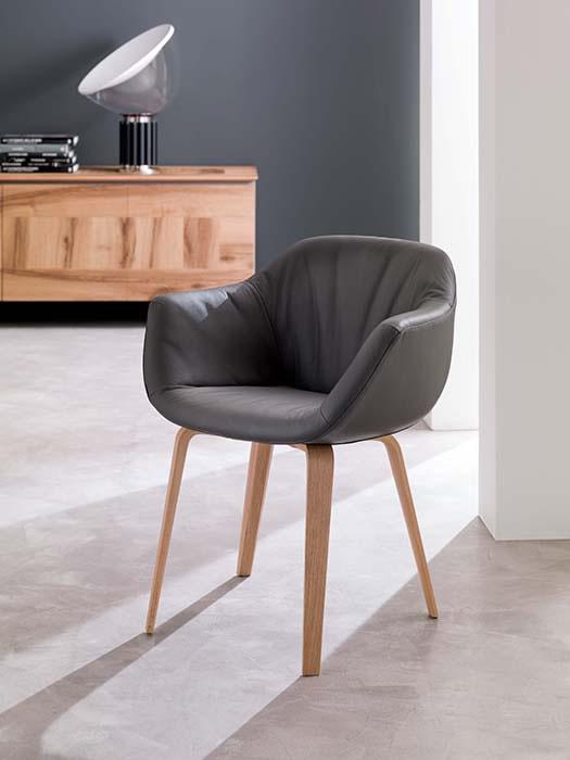 ELIOT Upholstered chair with armrests