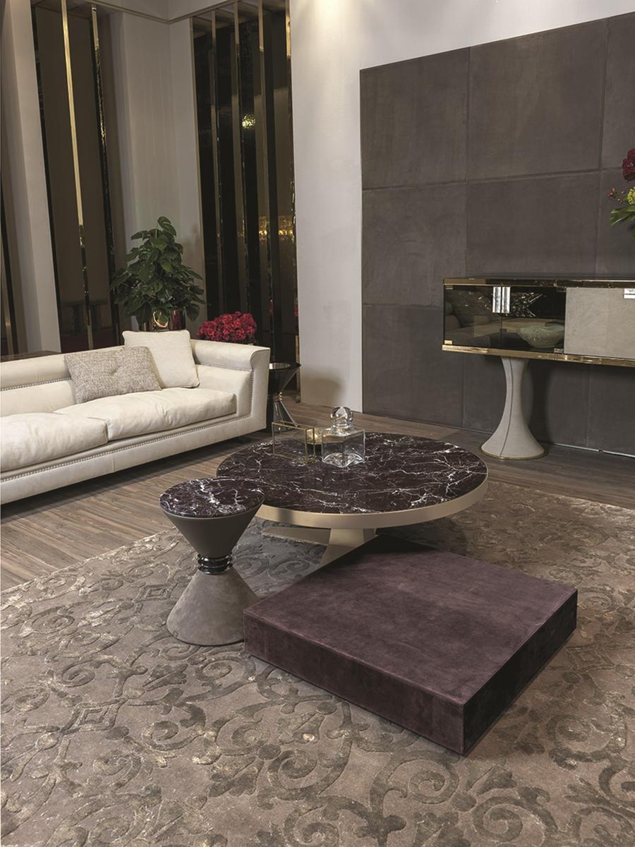 ANGIE Round metal coffee table