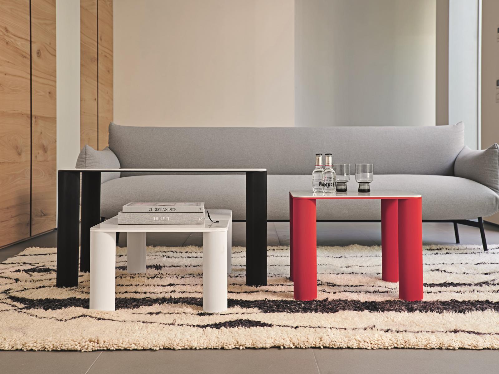 PAW CTL Rectangular painted metal coffee table
