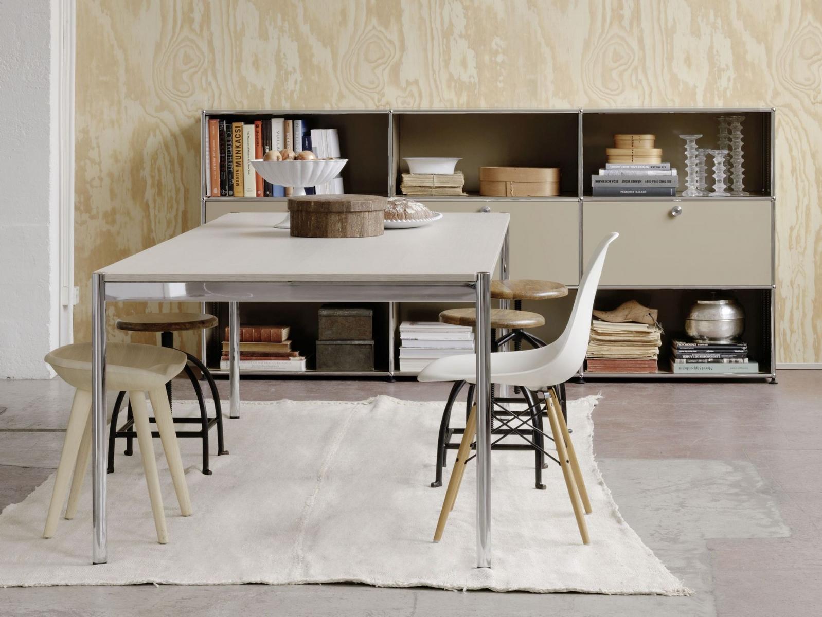HALLER DINING TABLE Rectangular glass dining table