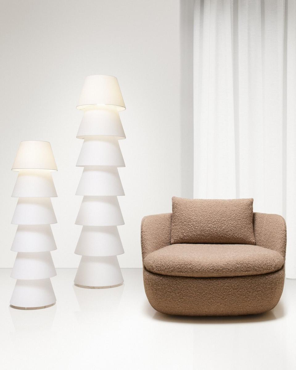 SET UP SHADE Indirect light PVC floor lamp