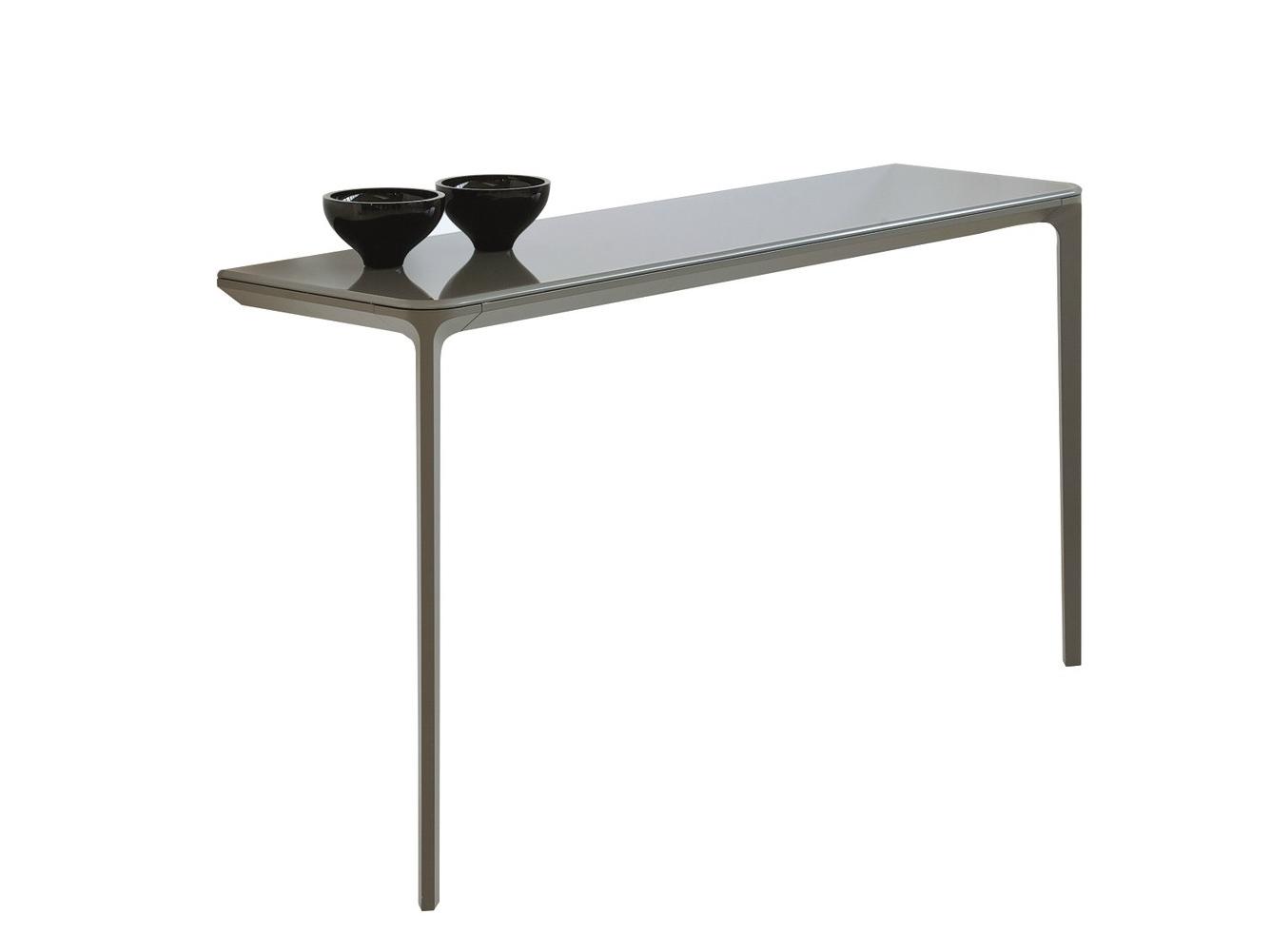 SLIM 2 LEGS Rectangular glass console table