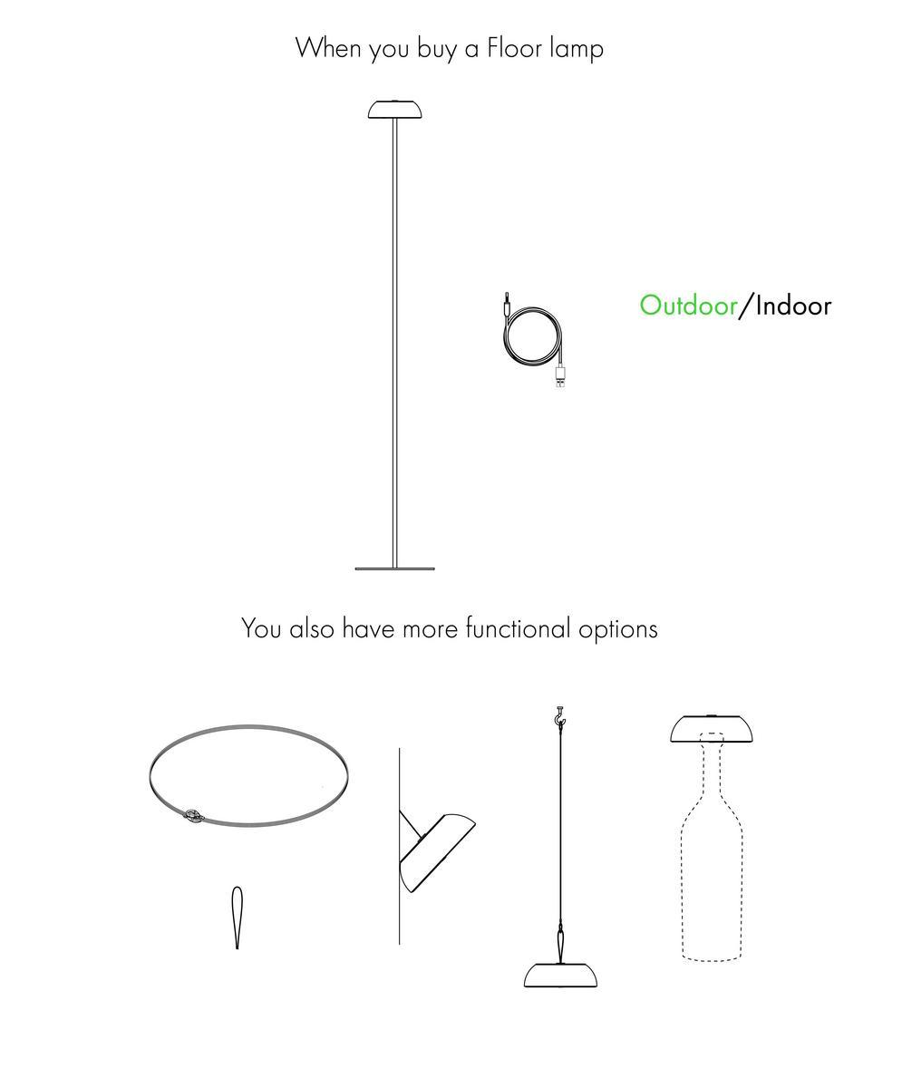 FLOAT Multifunctional portable floor lamp