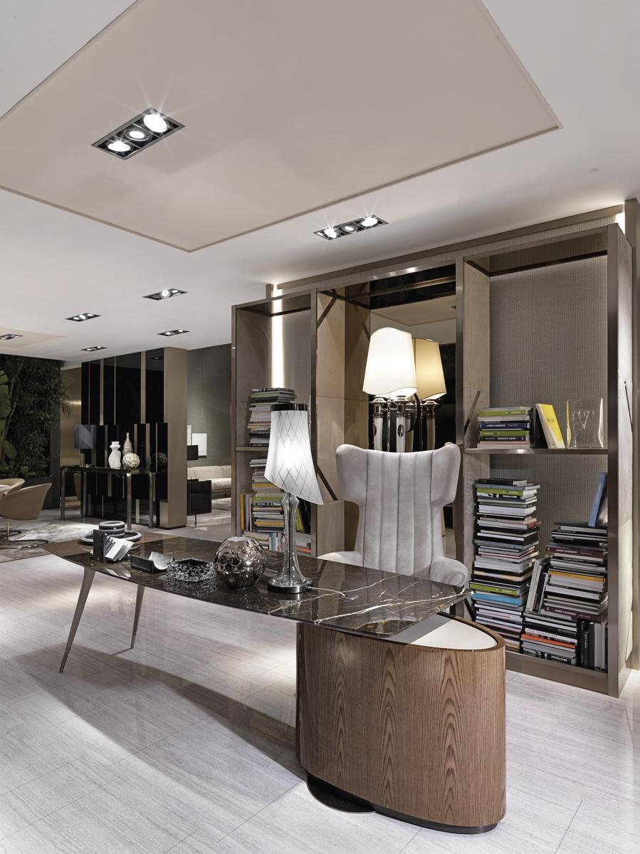 WILSHIRE Marble writing desk with drawers