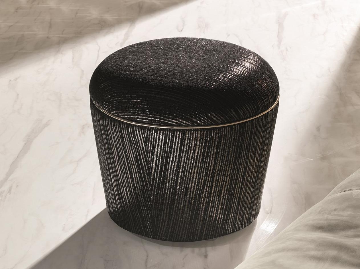TEO LOVELUXE Round fabric pouf