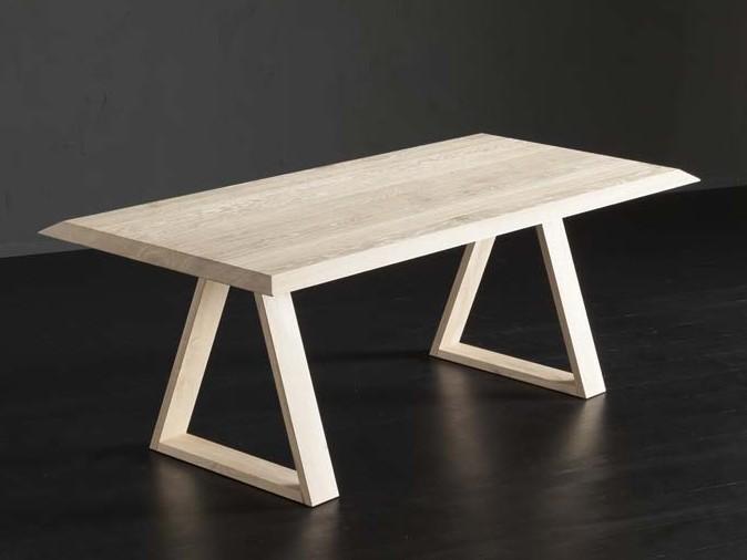 RIO + MEKANO Rectangular wooden dining table