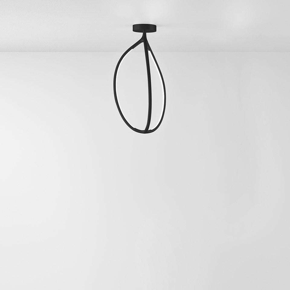 ARRIVAL Aluminium and silicone ceiling lamp