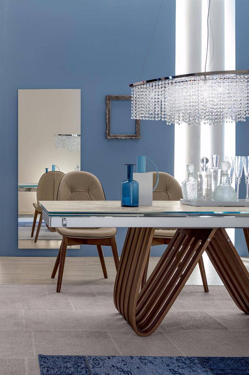 ARPA Rectangular wood and glass living room table