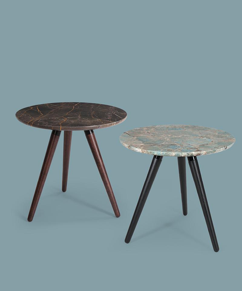LIGHT Round marble coffee table