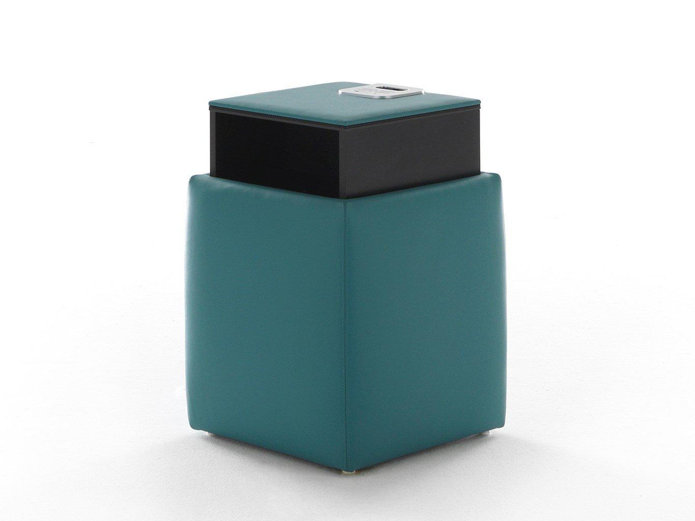 ARES Storage fabric pouf with docking station
