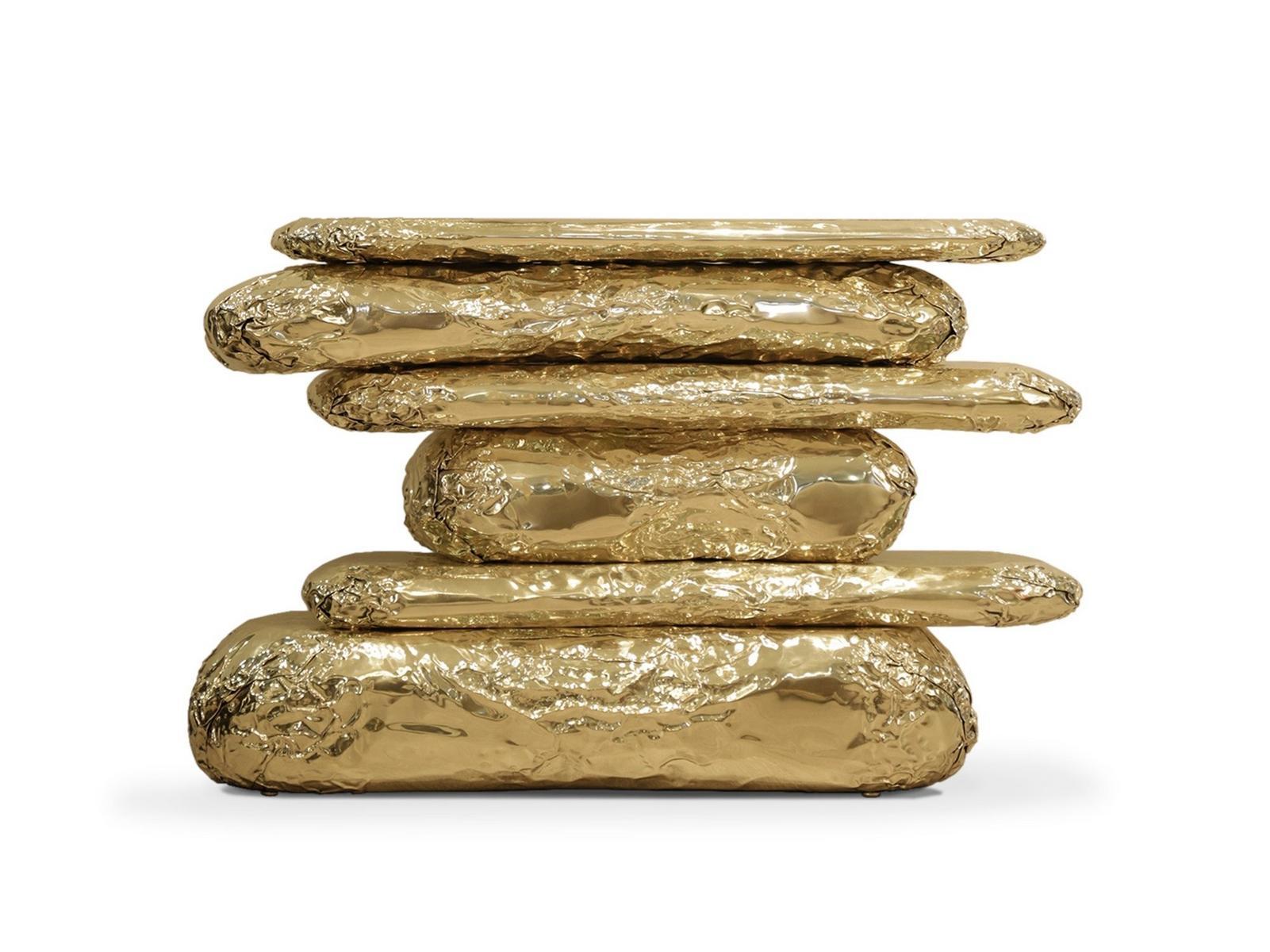 STONEHENGE Brass console table